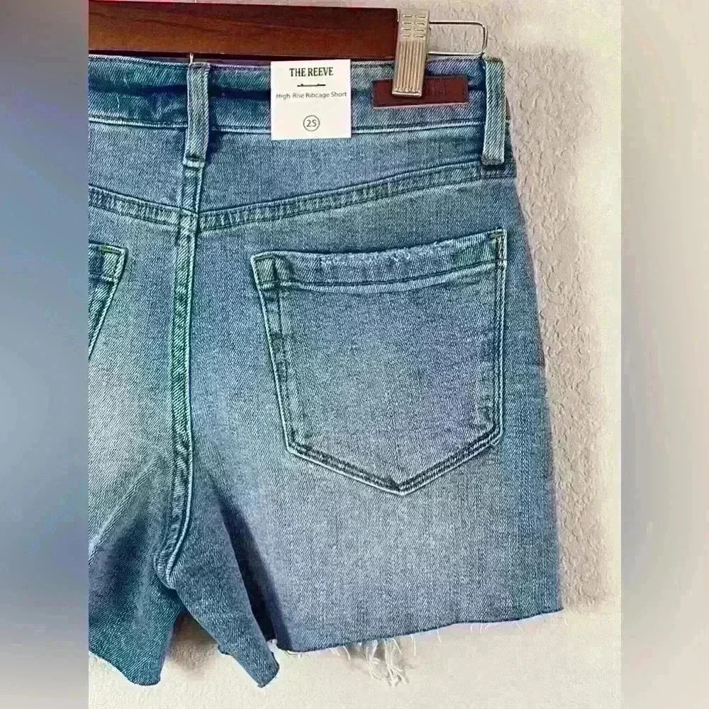 Blank NYC The Reeve High-Rise Ribcage Distressed Jean Short Women's 25 NWT - Picture 12 of 14